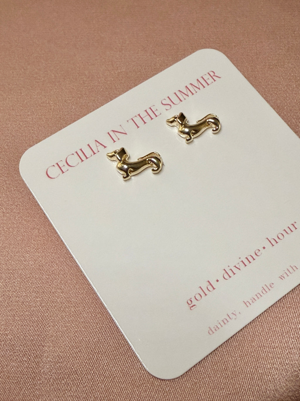 Dachshund Dog Pet Stud Earrings