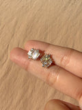 Artwork Cz Stud Earrings