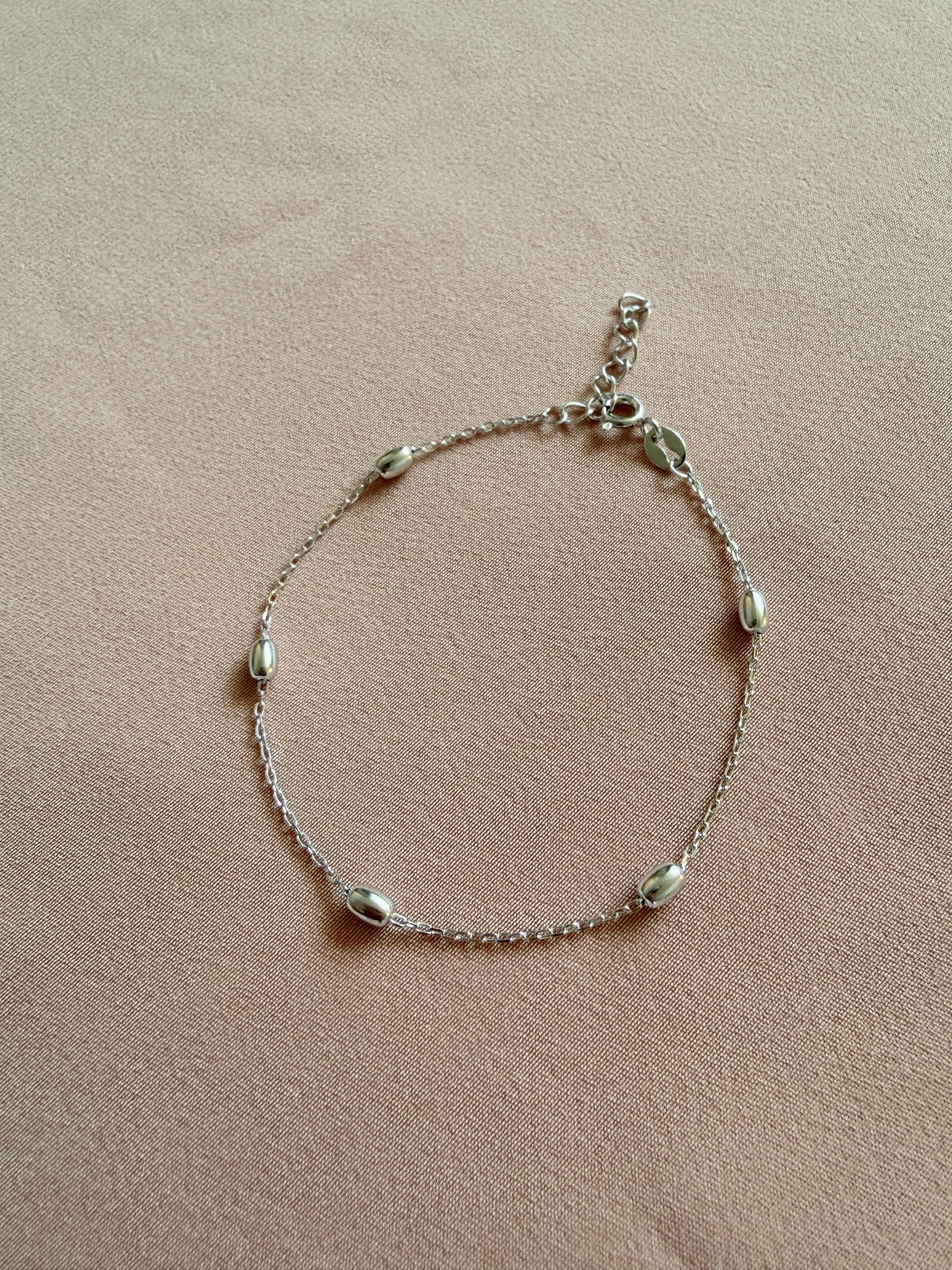 Golden Dots Rice Bead Bracelet