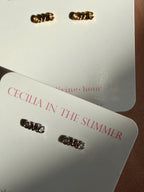 OMG Written Letters Word Stud Earrings