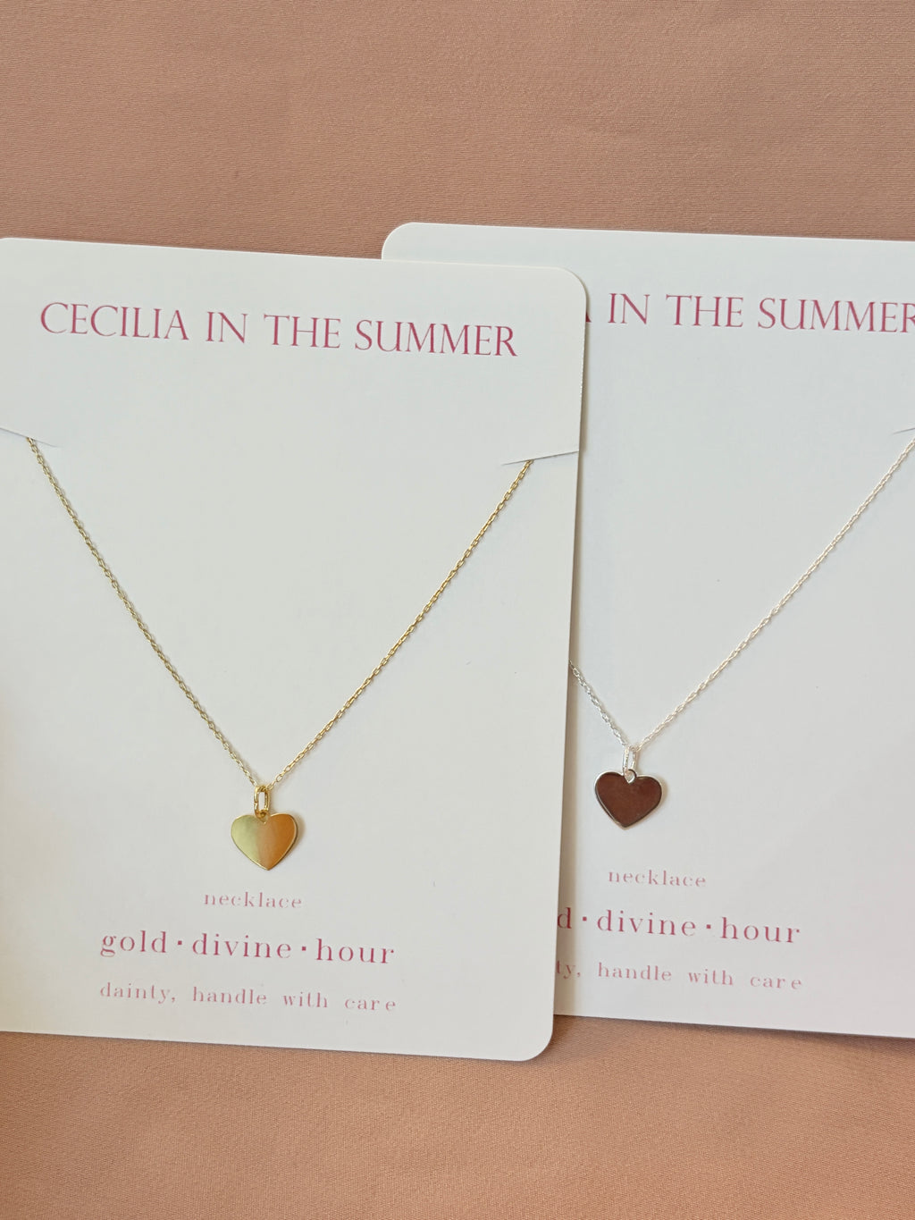 Mother’s Love Heart Plate Medium Necklace