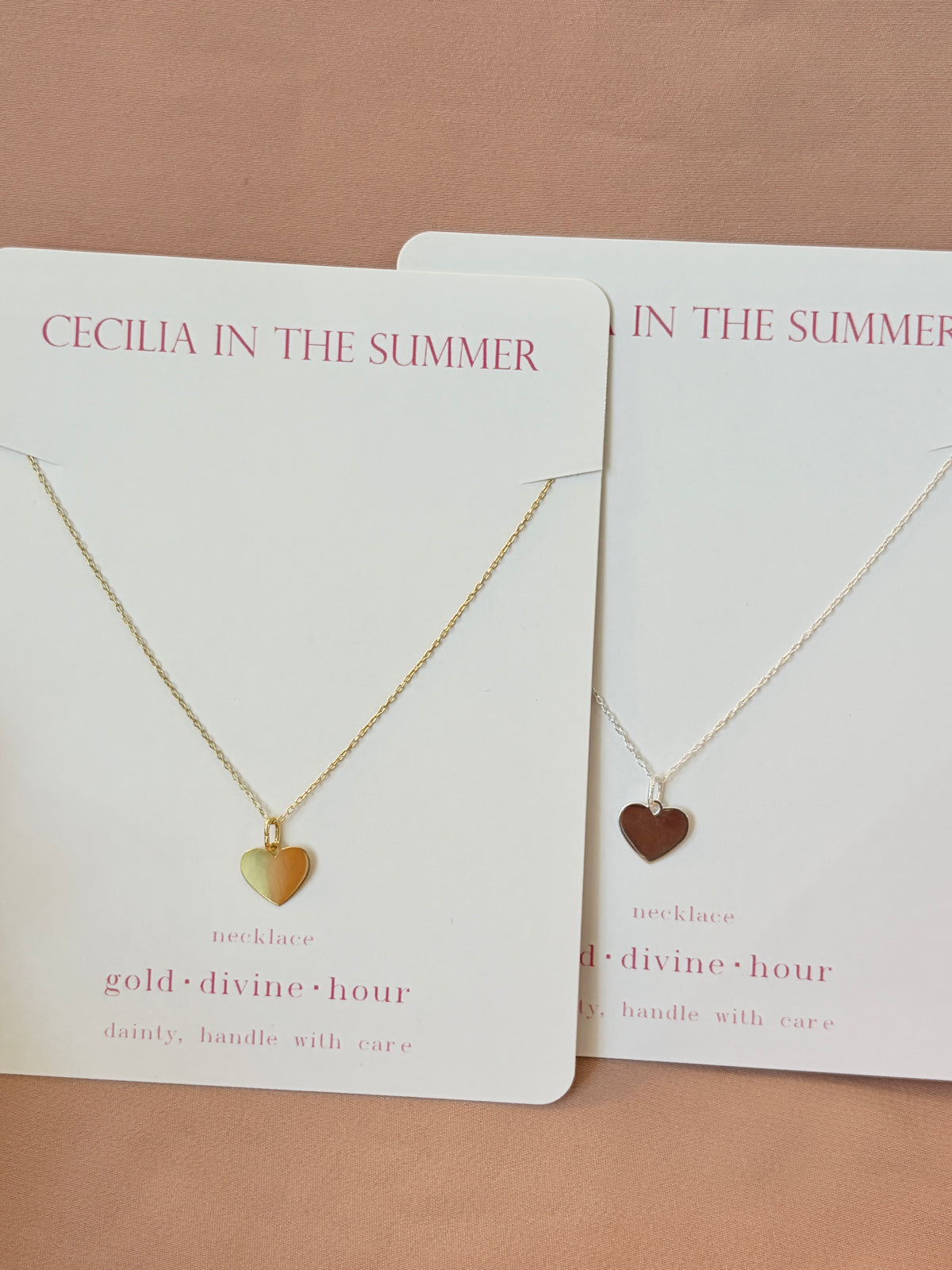 Mother’s Love Heart Plate Medium Necklace