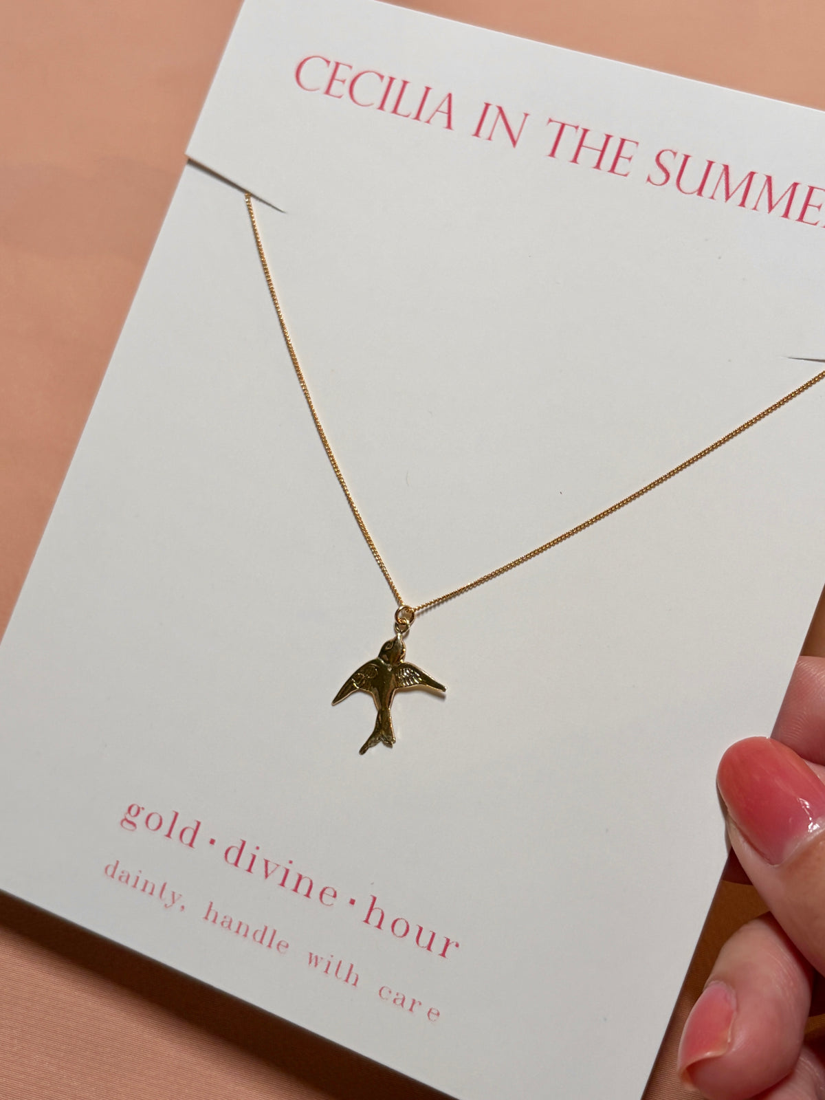 Swallow Bird Plate Pendant Necklace