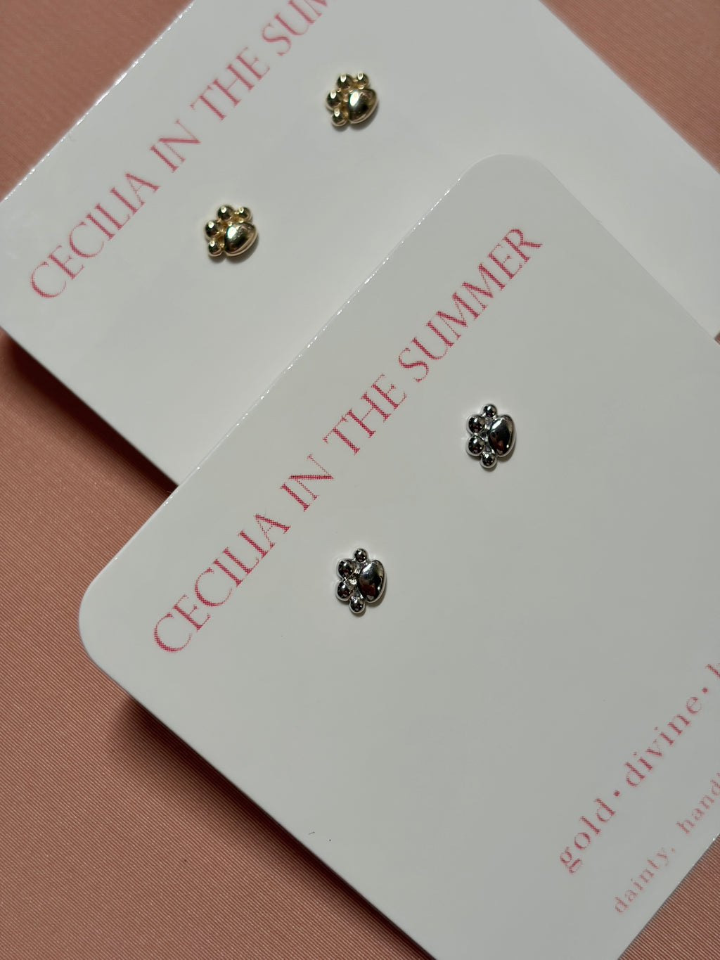 Paw Stud Earrings