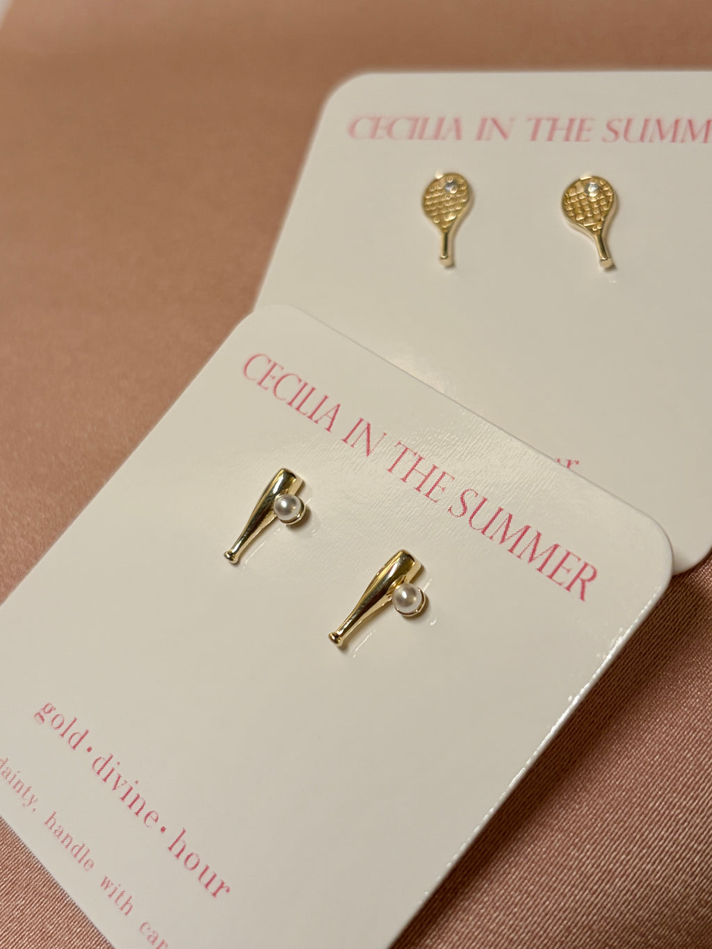 Tennis & Baseball Racket Sports Stud Earrings