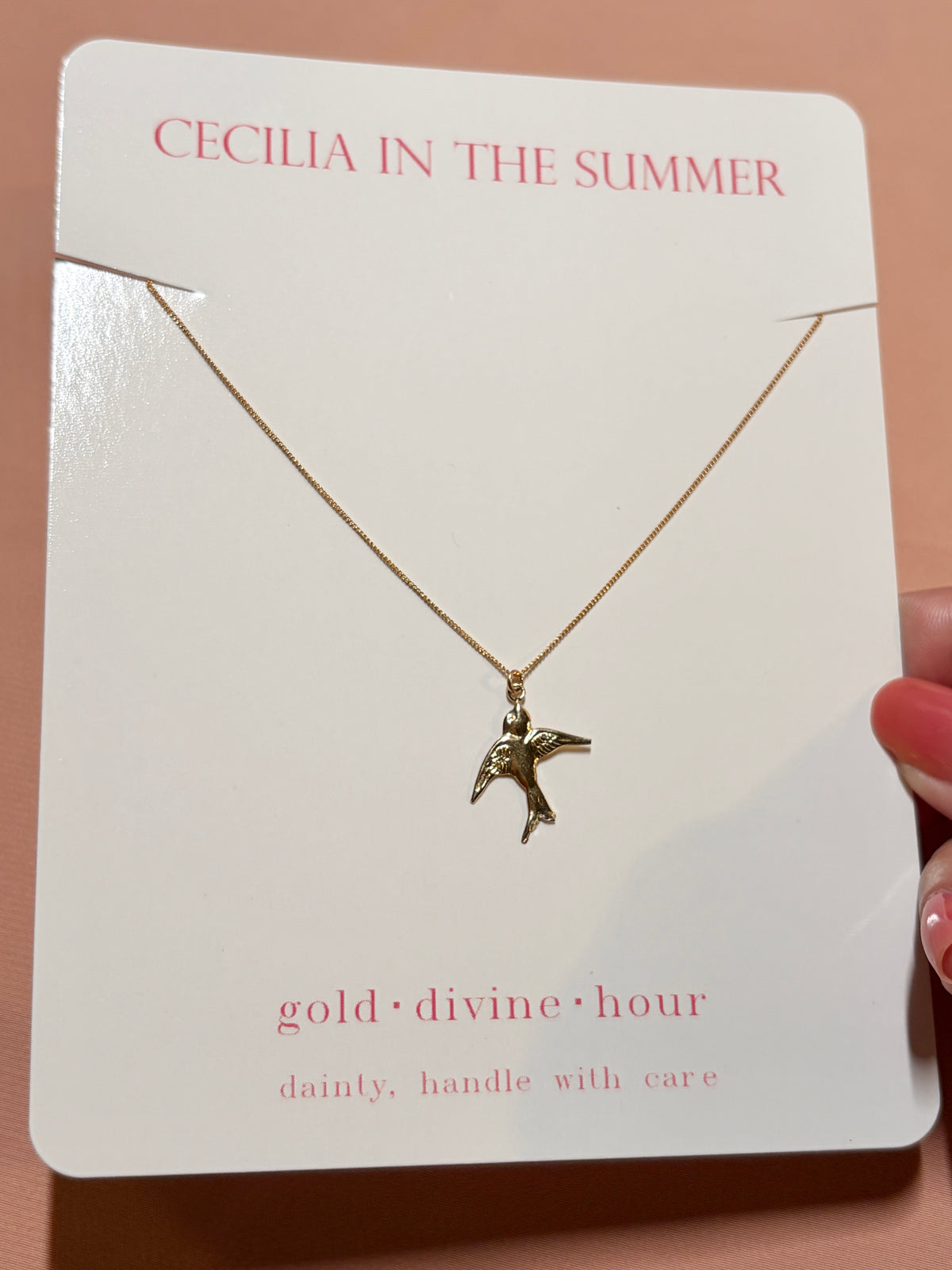 Swallow Bird Plate Pendant Necklace