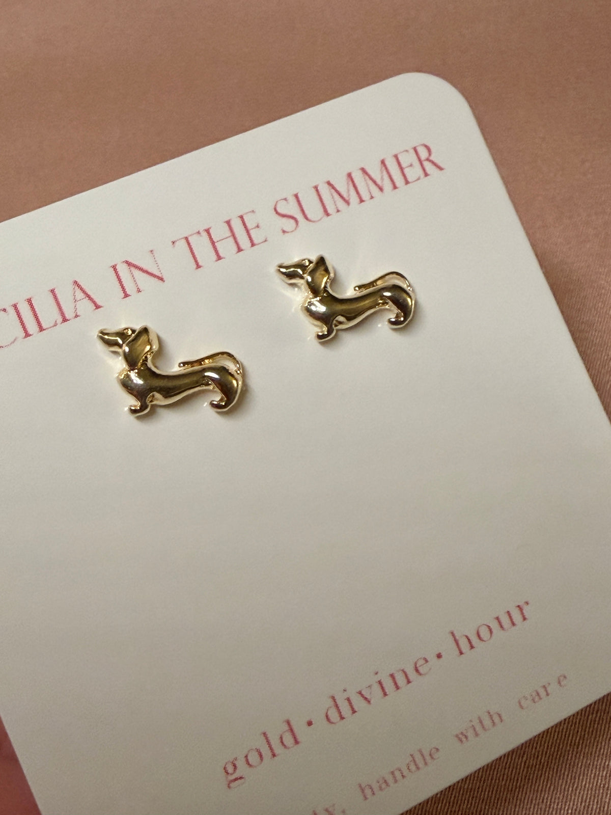 Dachshund Dog Pet Stud Earrings