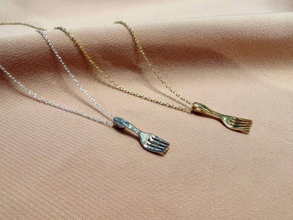 Dinner Time Forks Pendant Necklaces