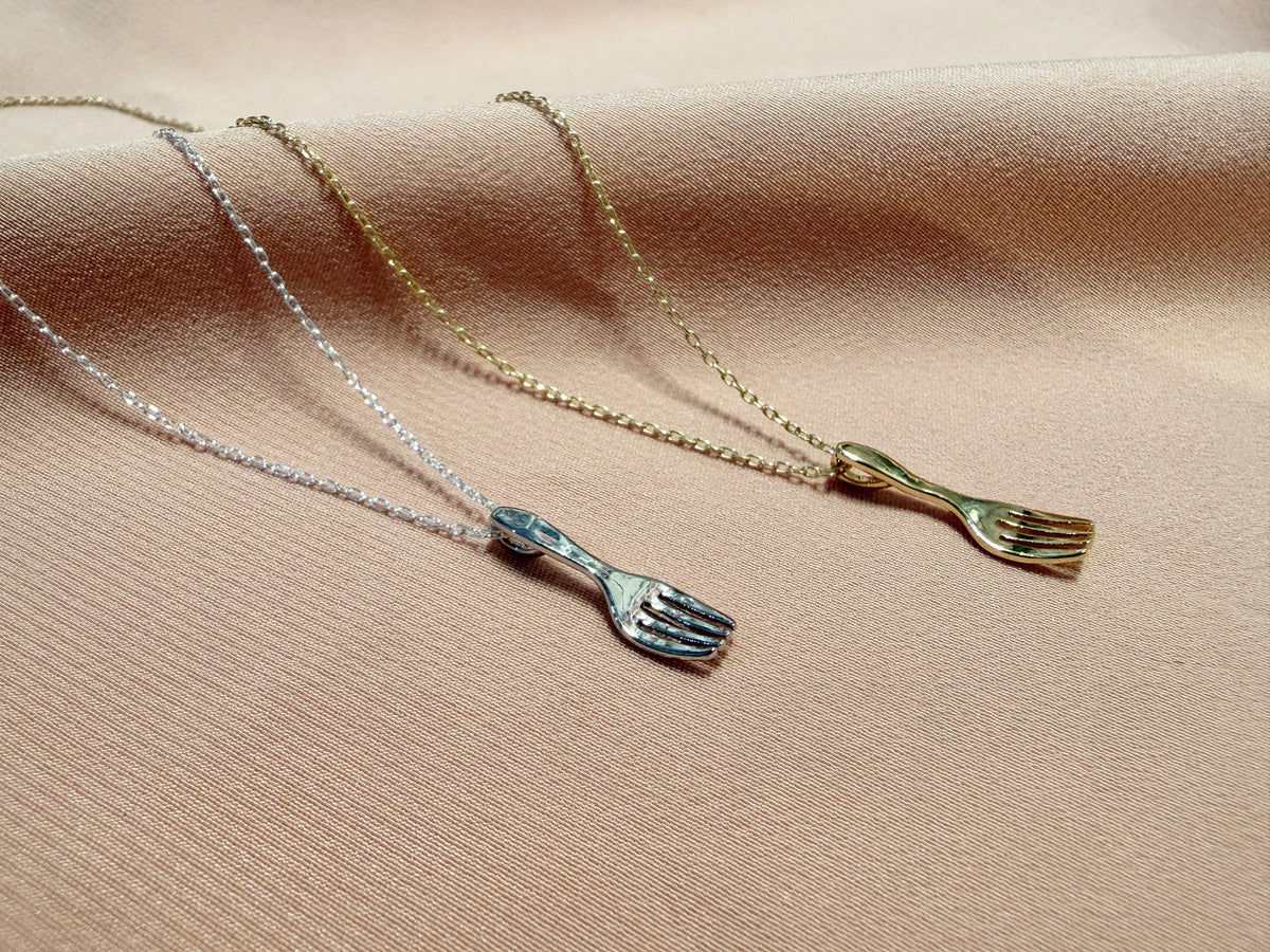 Dinner Time Forks Pendant Necklaces