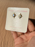 Bursting Star Birthstone Stud Earrings