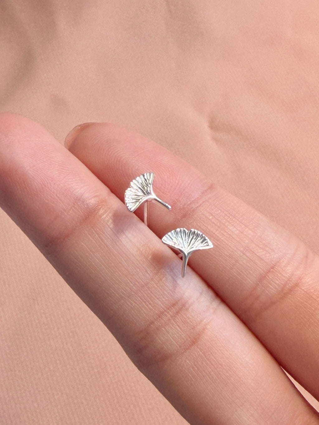 Gingko Leaf Stud Earrings