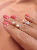 Pearl Cz Crown Studs