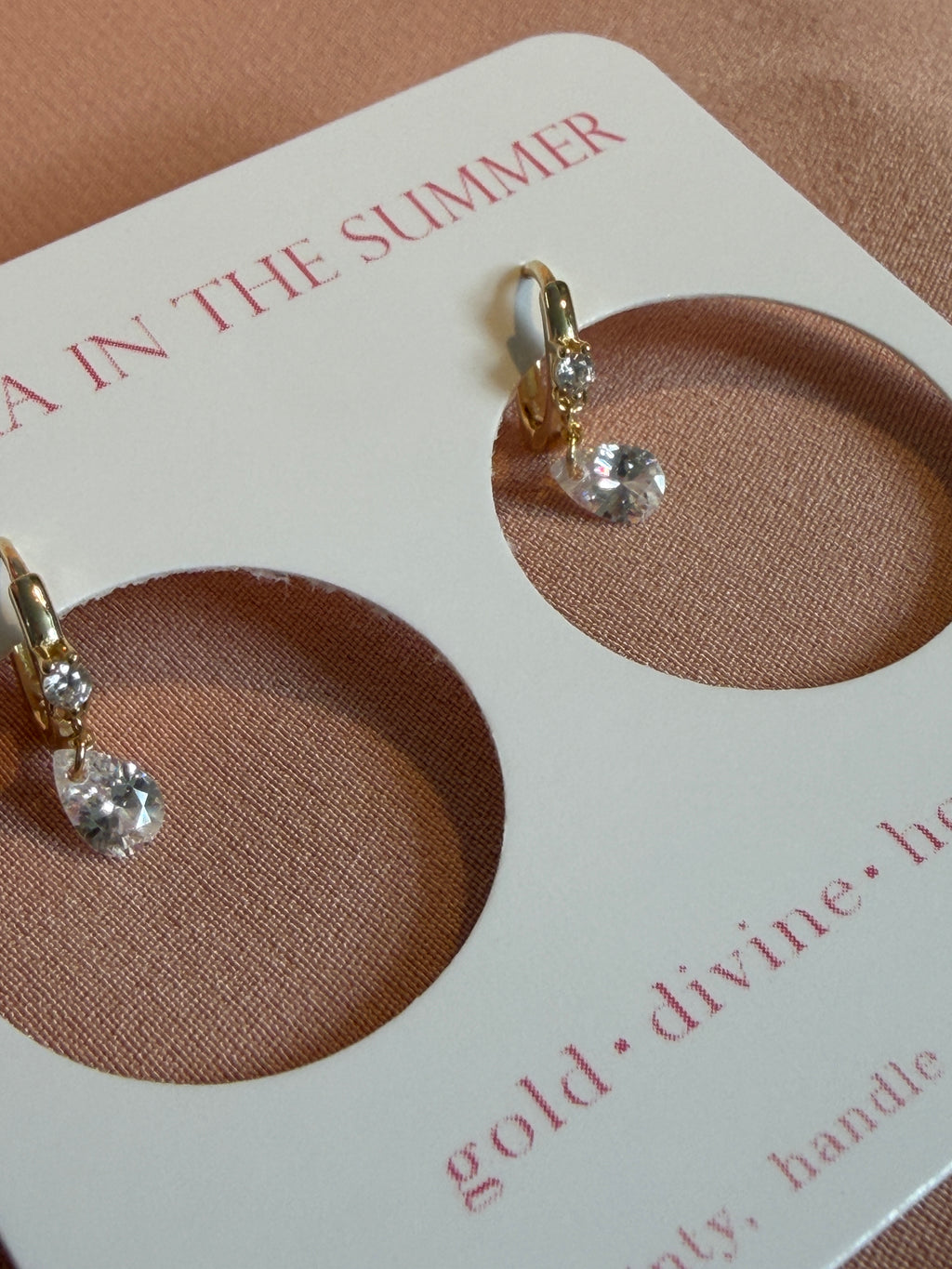 Crystal Pear Drop Huggie Earrings