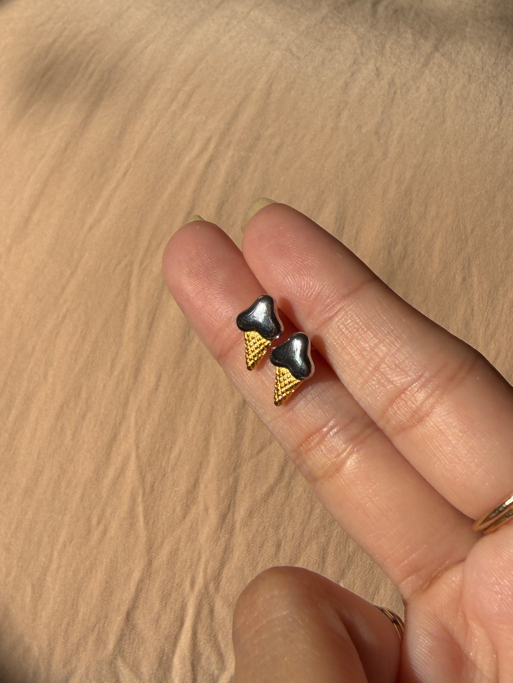 Ice Cream Cone Stud Earrings
