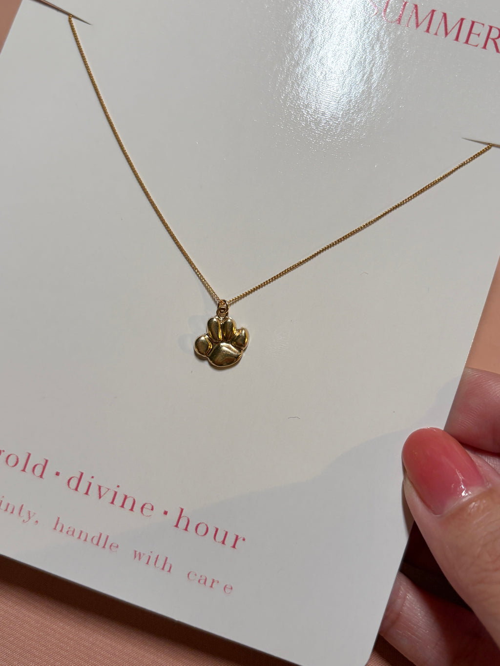Paw Pendant Necklace