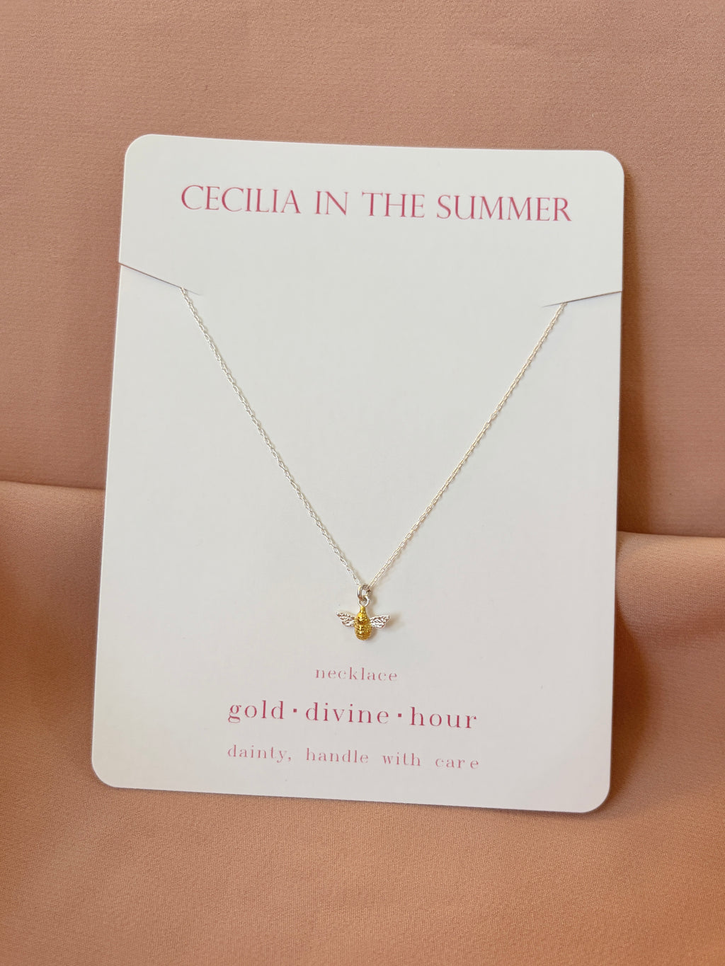 Honey Bee Pendant Necklace