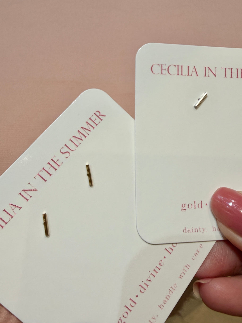 Minimalist Bar Stud Earrings
