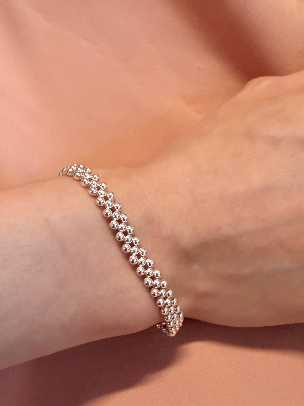 Silver Dots Slinky Bracelet