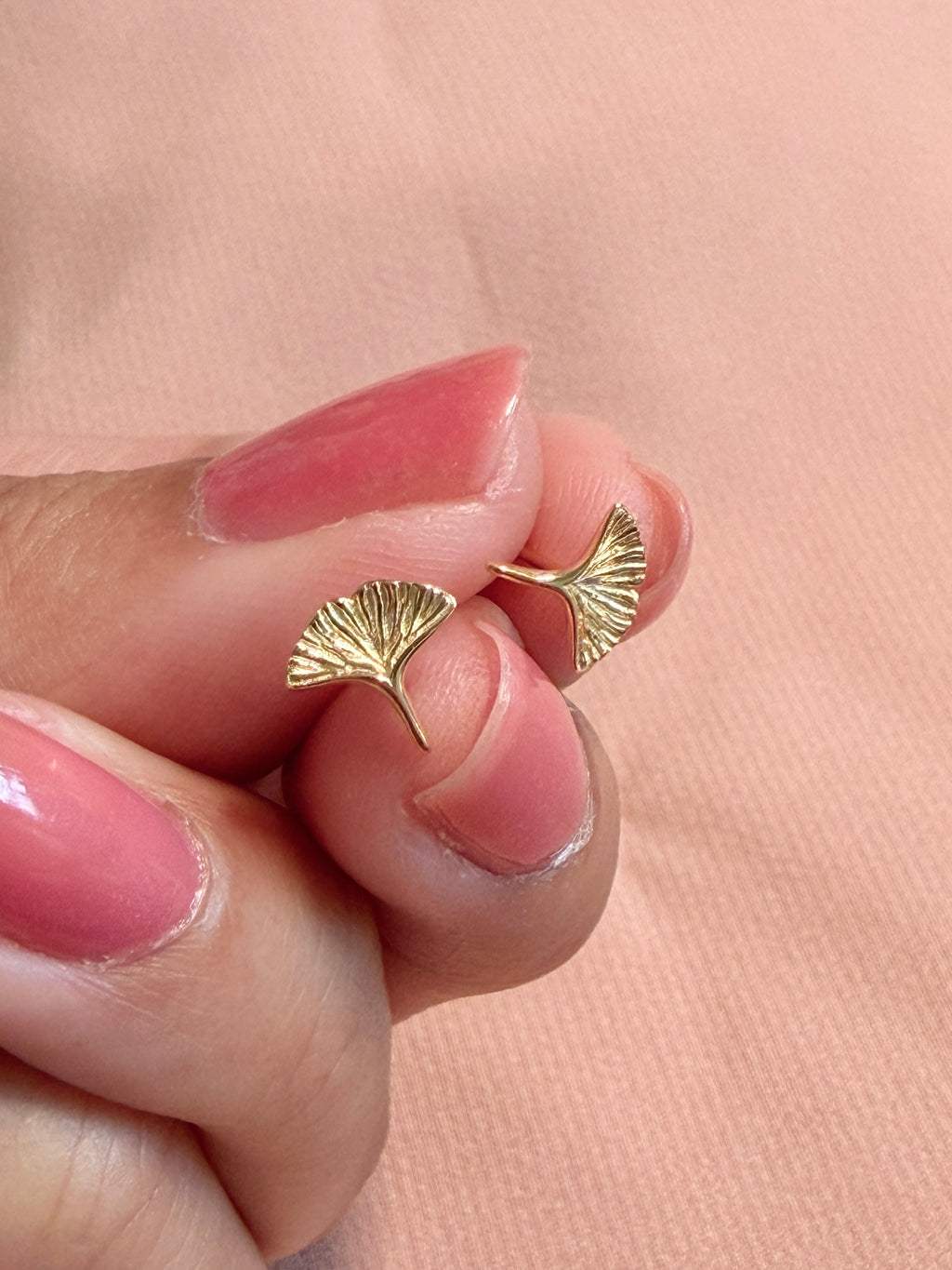 Gingko Leaf Stud Earrings