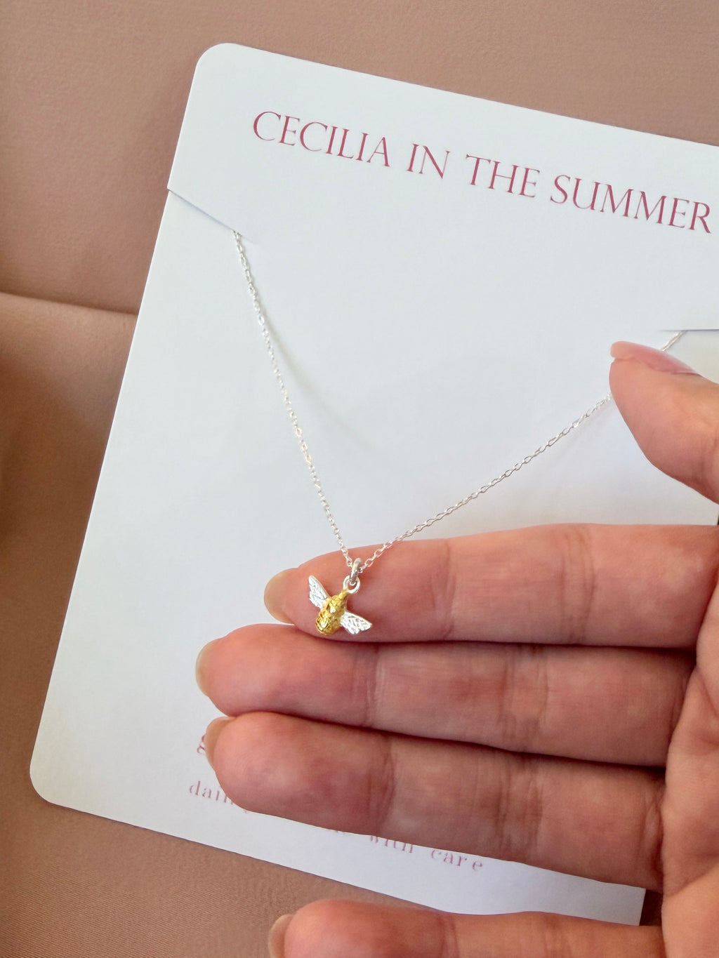 Honey Bee Pendant Necklace