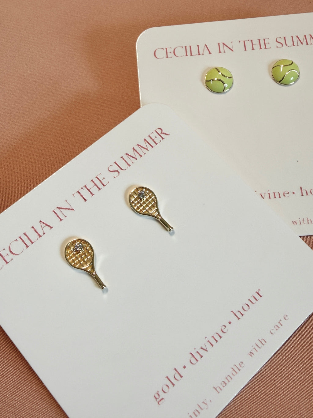 Tennis & Baseball Racket Sports Stud Earrings