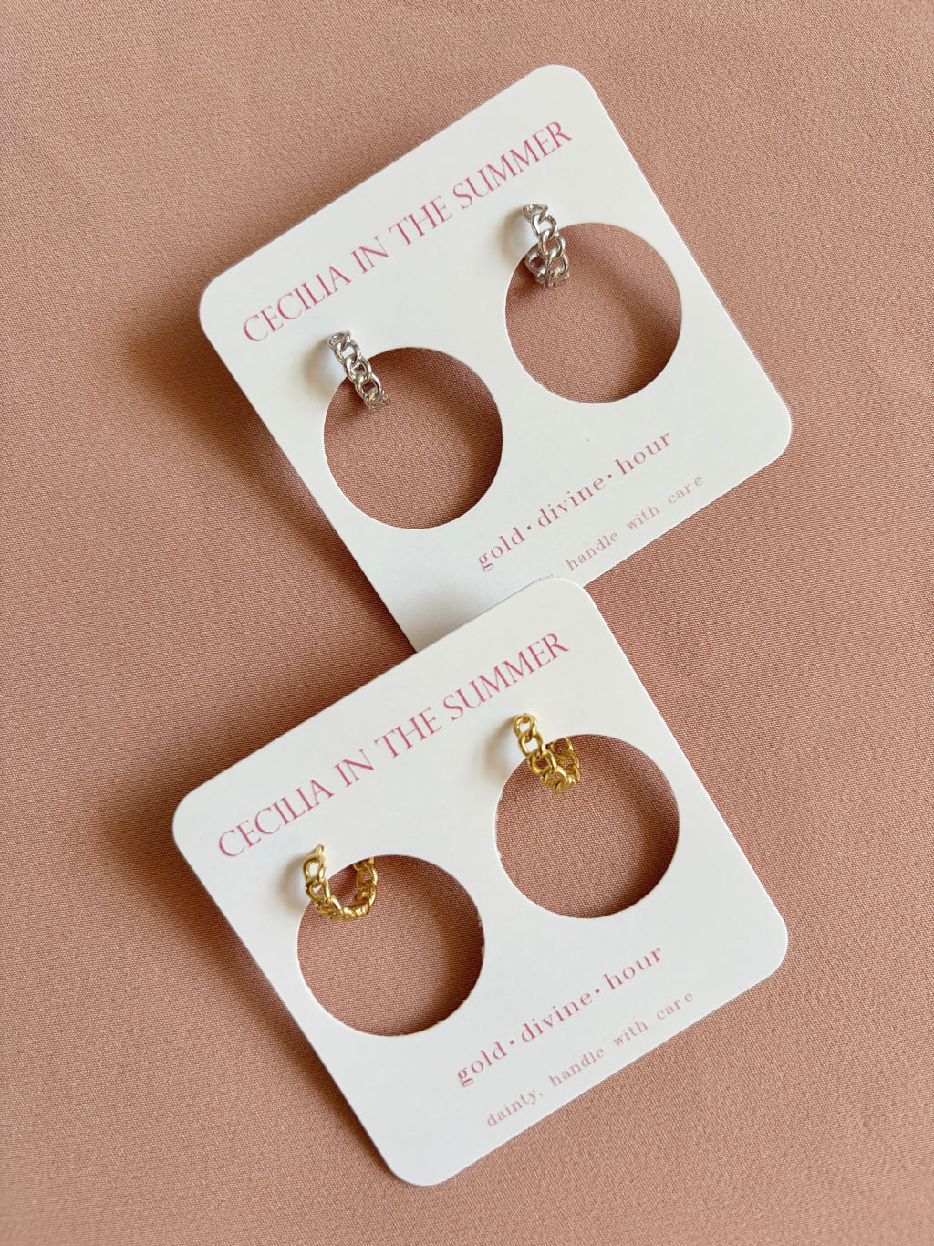 Curb Chain Huggies Huggie Vermeil Earrings