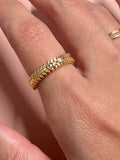 Leaf Diamond Stone Ring