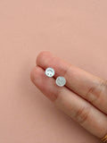 Smiley Face Mother of Pearl Stud Earrings
