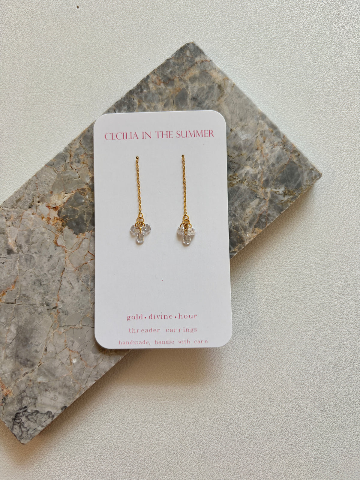 Leslie Sparkle Queen Simple Threader Earrings