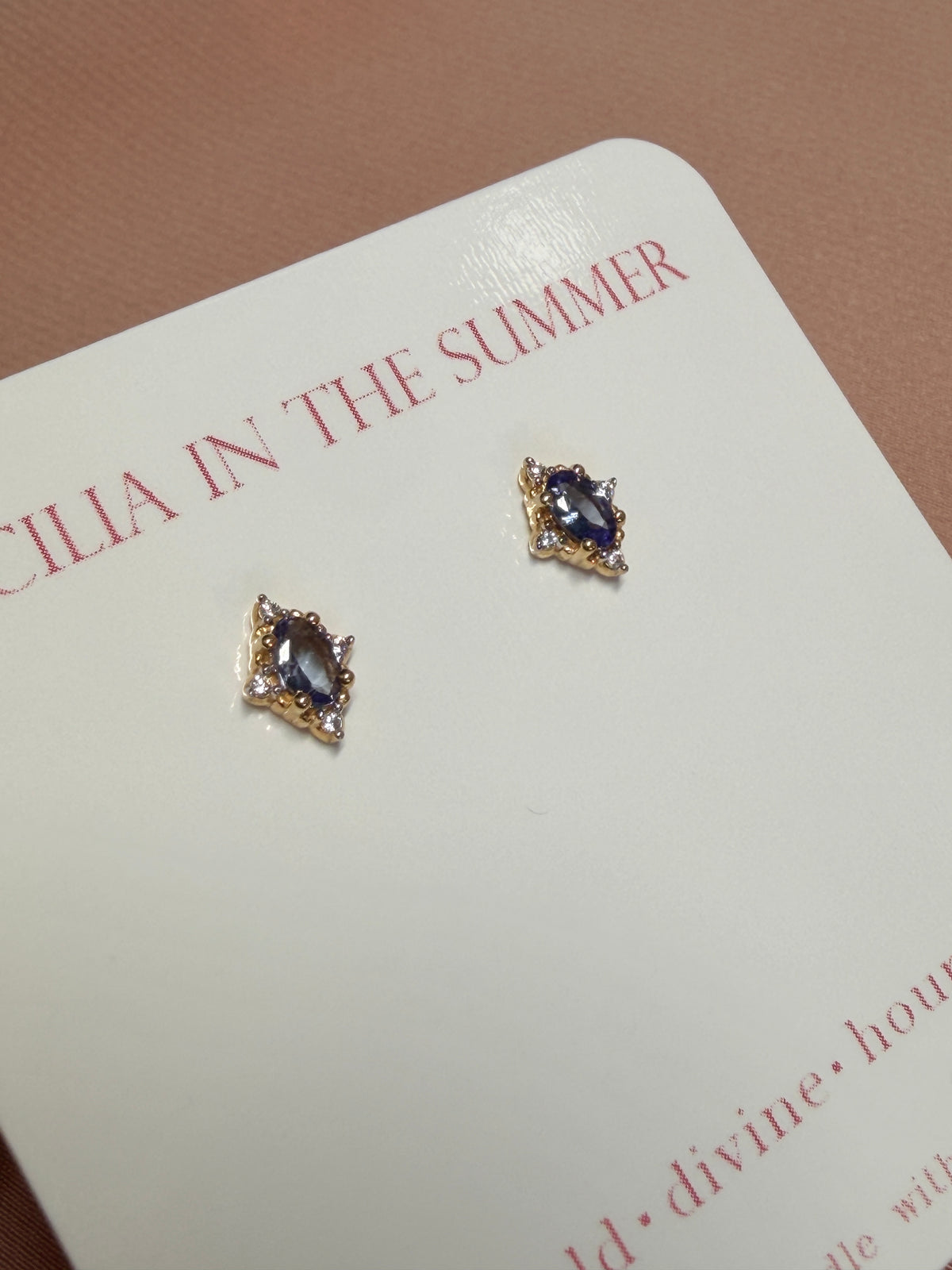 Encrusted Badge Stud Earrings