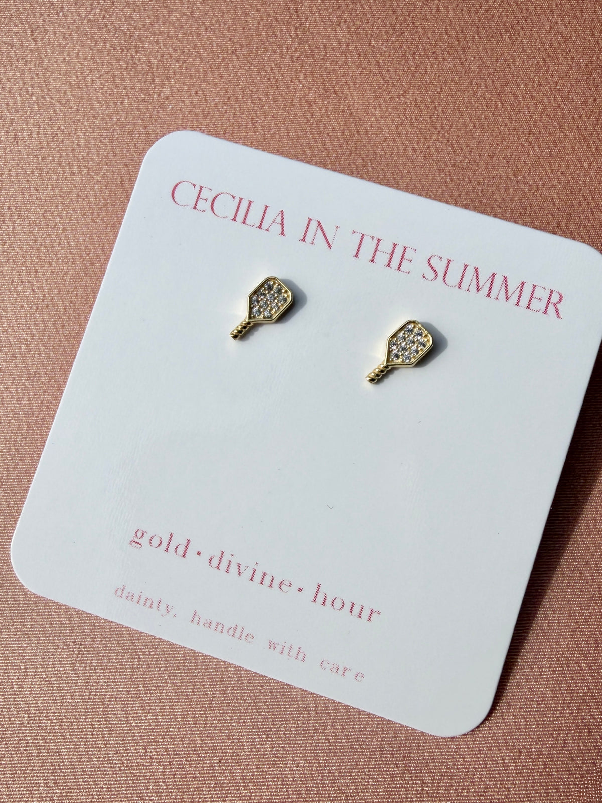 Pickleball Paddle + Ball Sports Stud Earrings