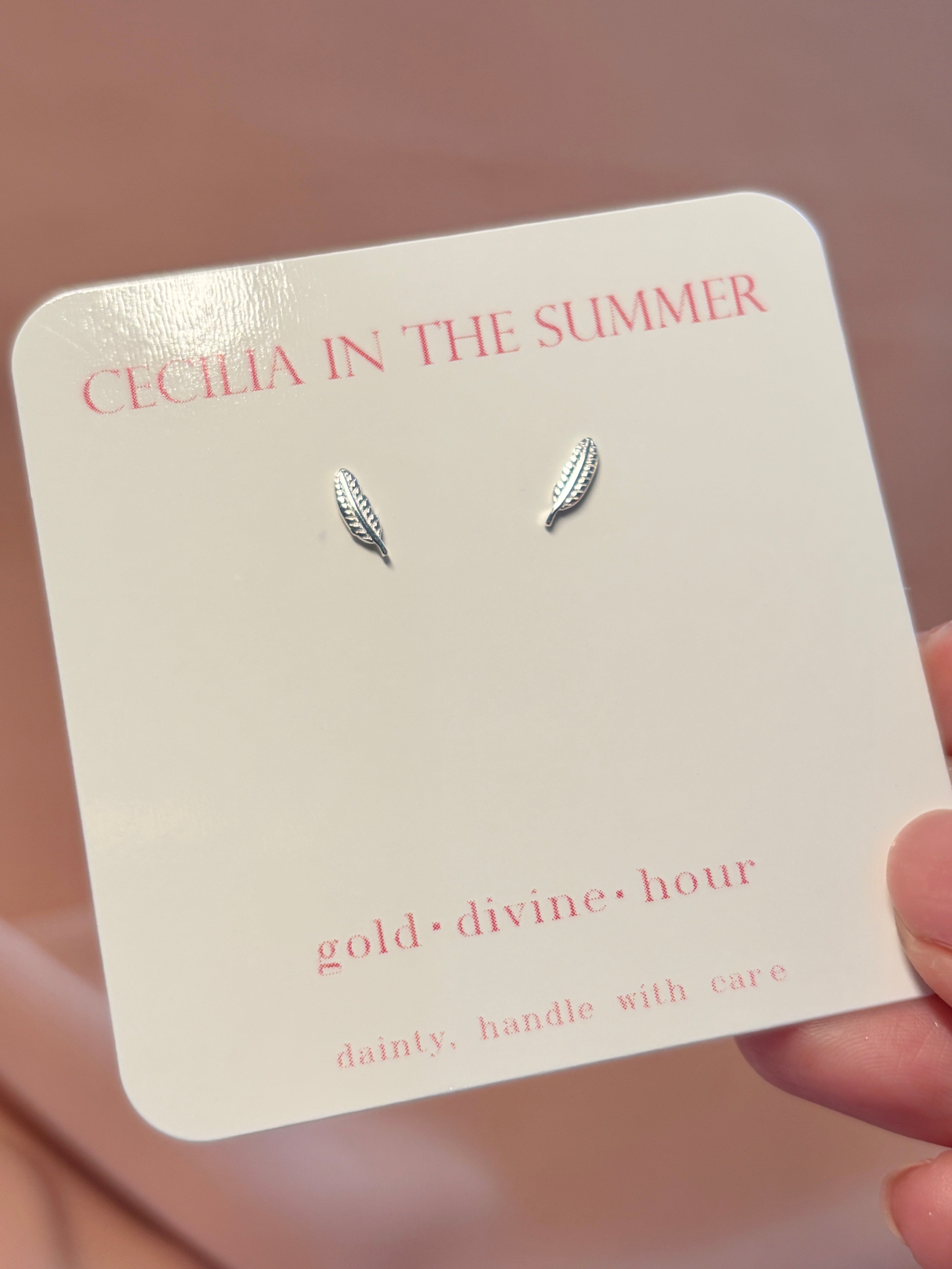 Feather Quill Stud Earrings