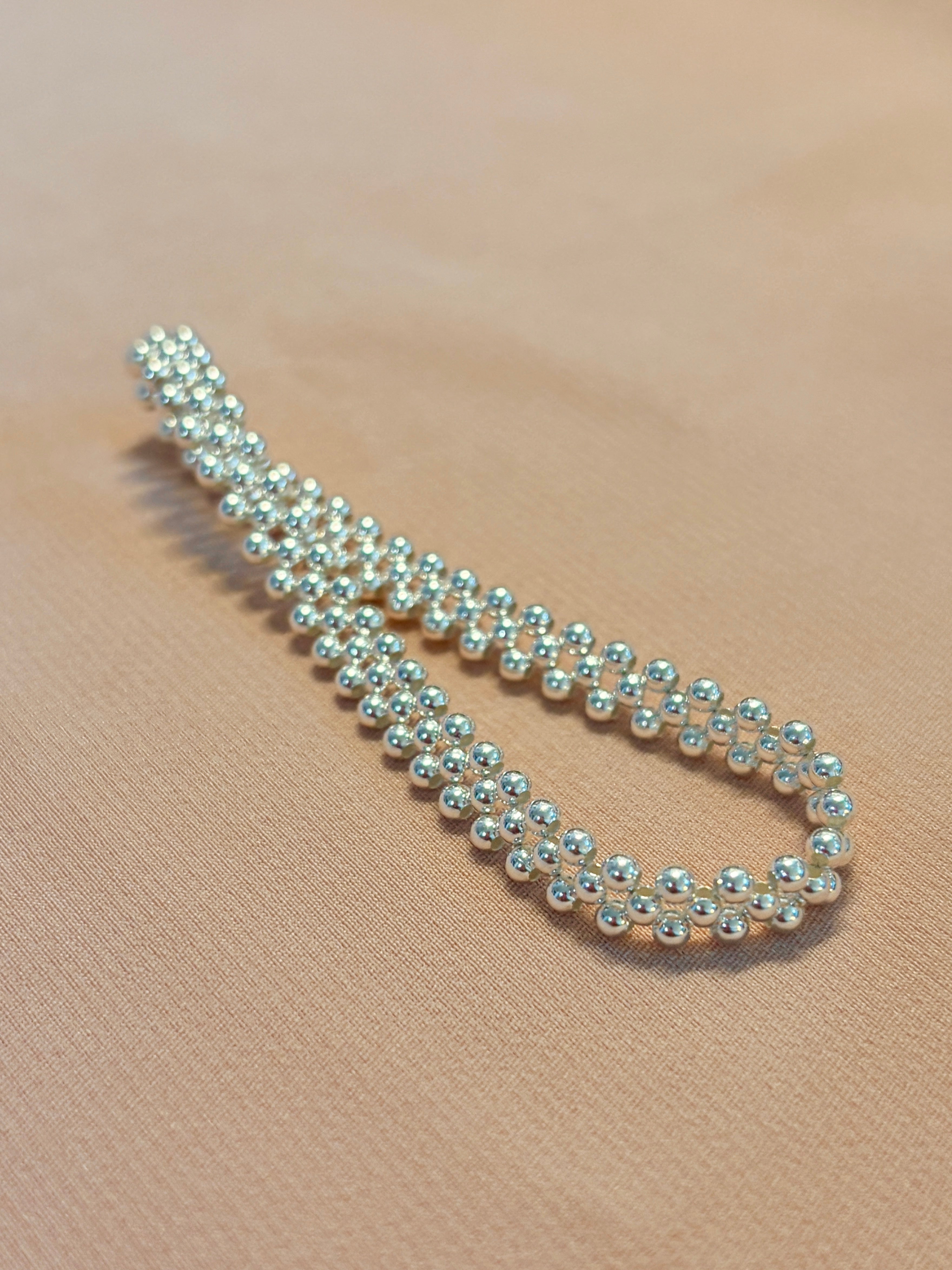 Silver Dots Slinky Bracelet