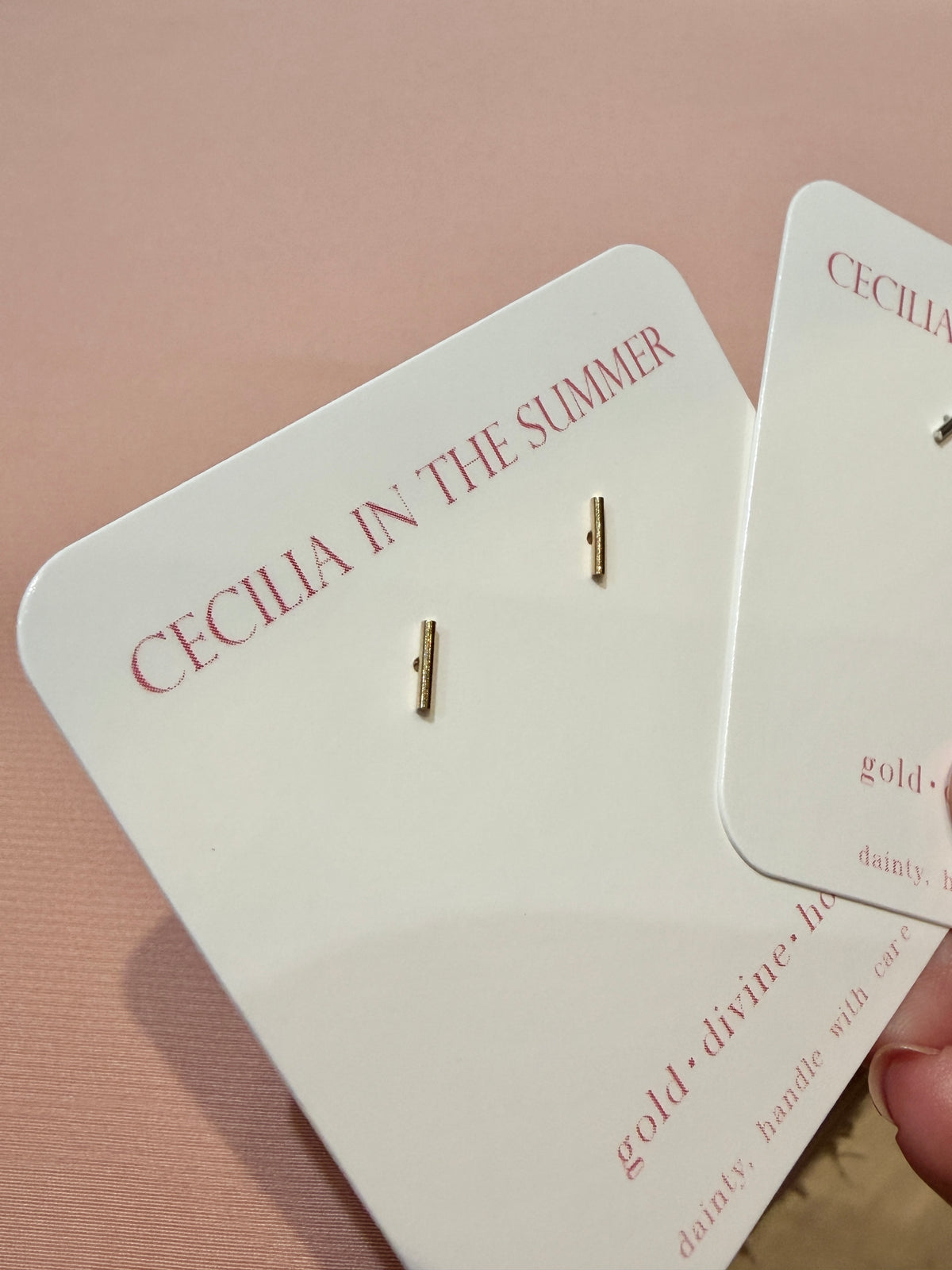 Minimalist Bar Stud Earrings