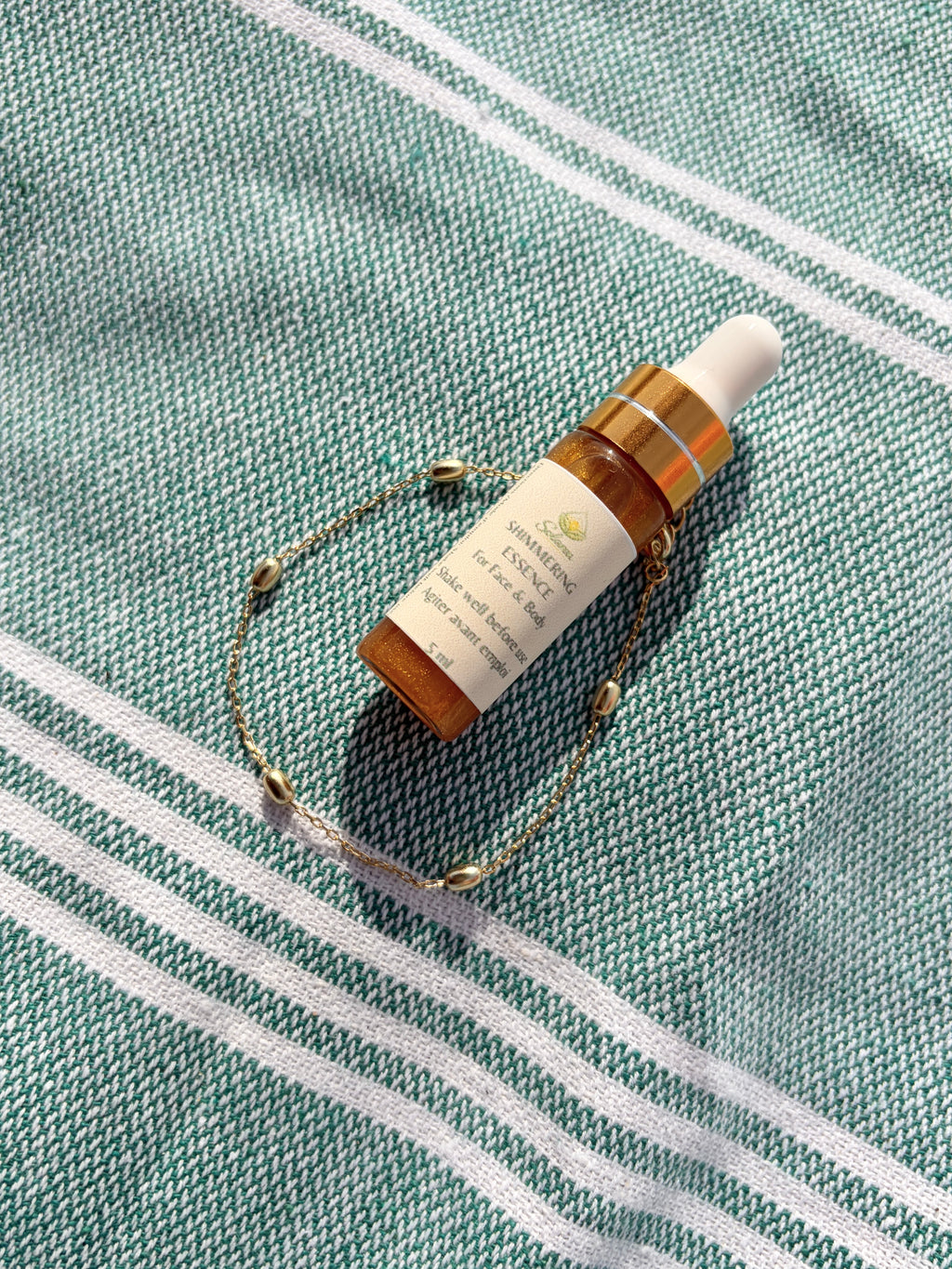 Golden Dots Rice Bead Bracelet