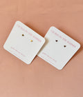 Mini Heart Plate Stud Earrings