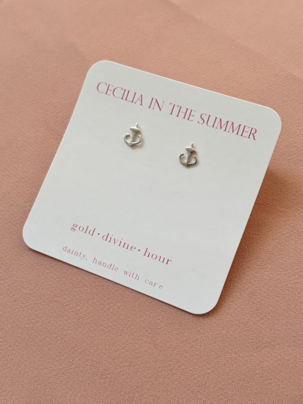 Anchor Ocean Stud Earrings