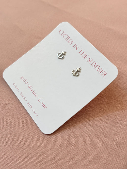 Anchor Ocean Stud Earrings