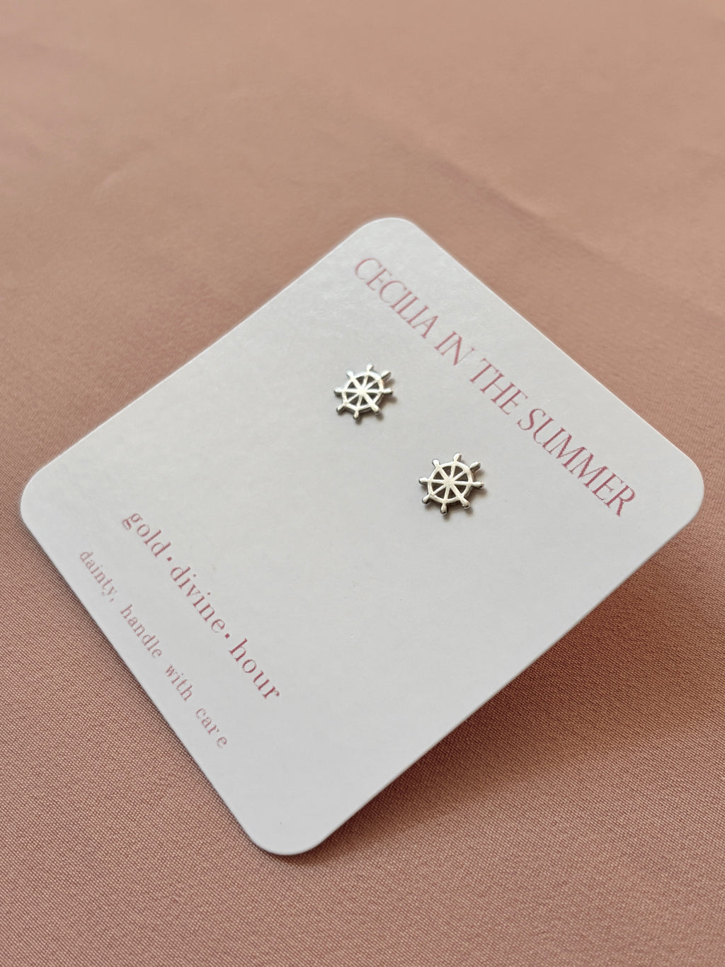 Wheel Ocean Stud Earrings