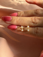 Dainty Pearl Drop Stud Earrings