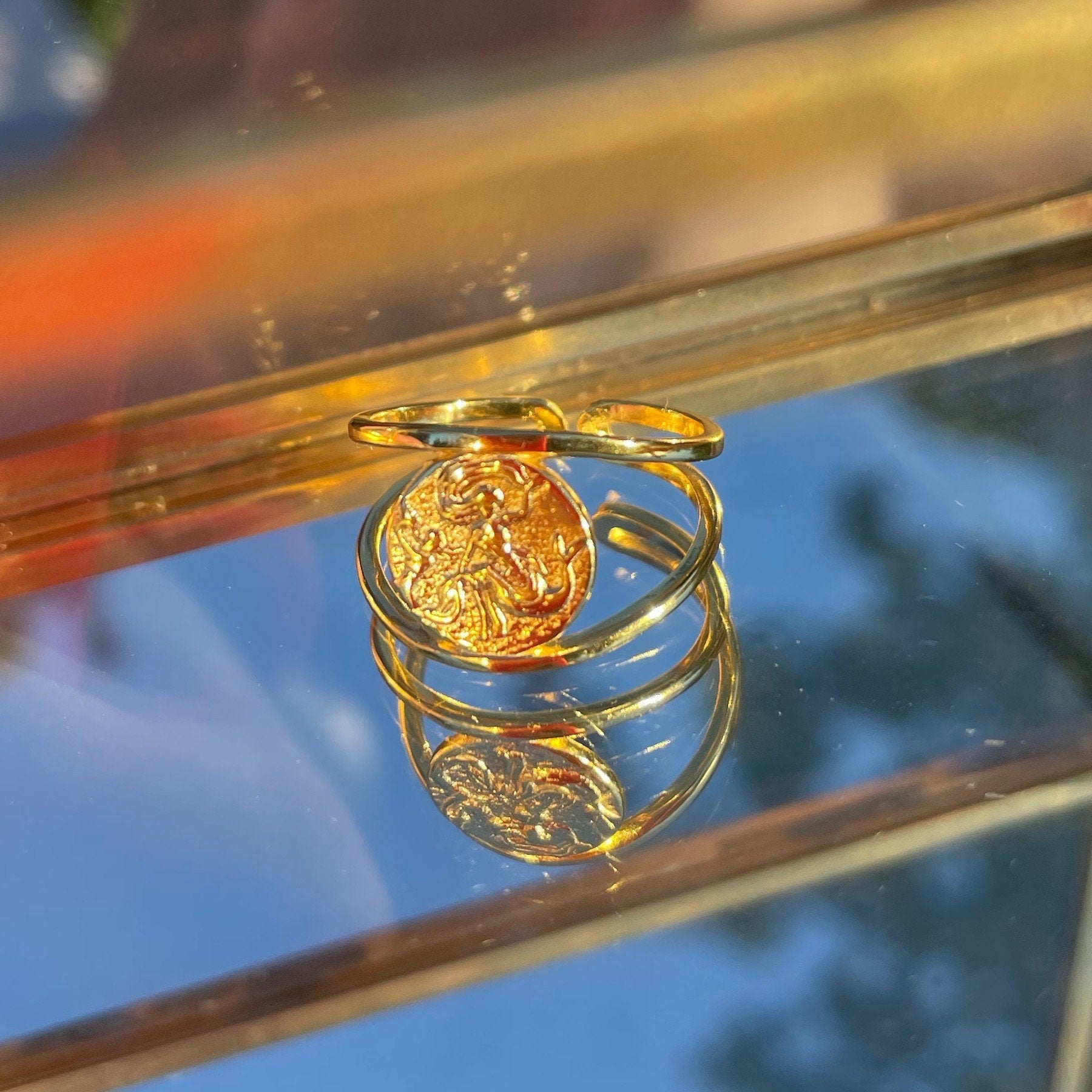 Mermaid Double Adjustable Ring