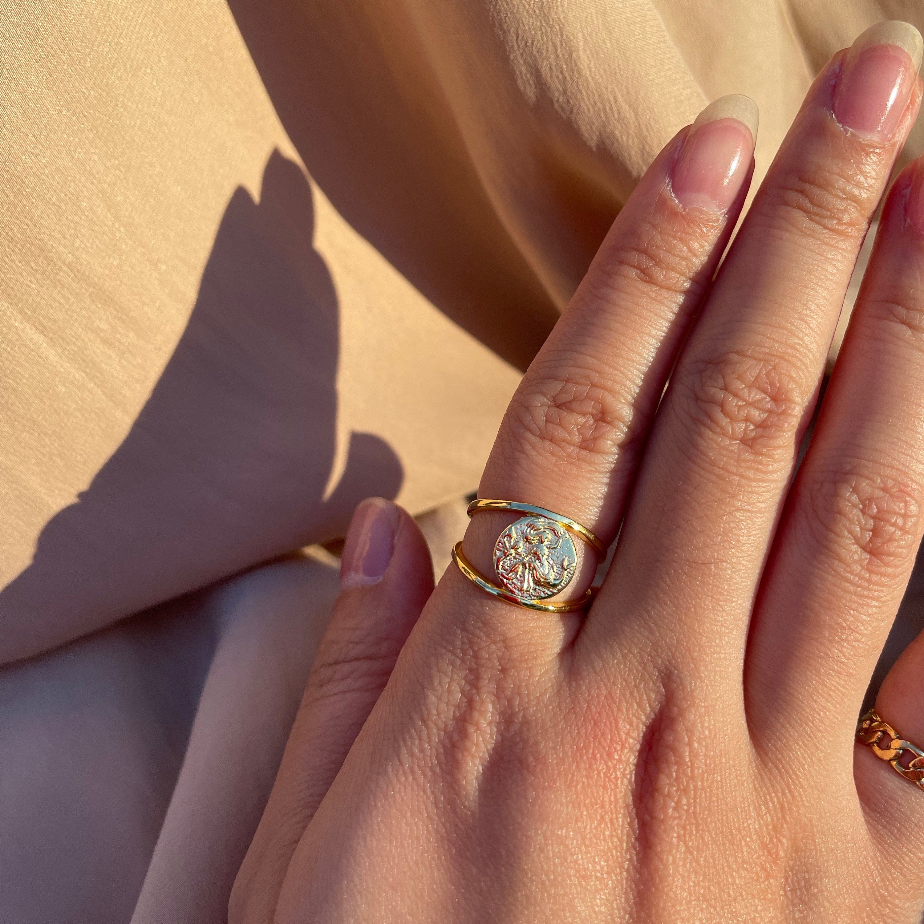Mermaid Double Adjustable Ring