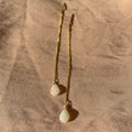 Opal Pear Simple Threader Earrings ~ 14kt Gold Filled
