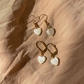 Mother of Pearl Heart Earrings