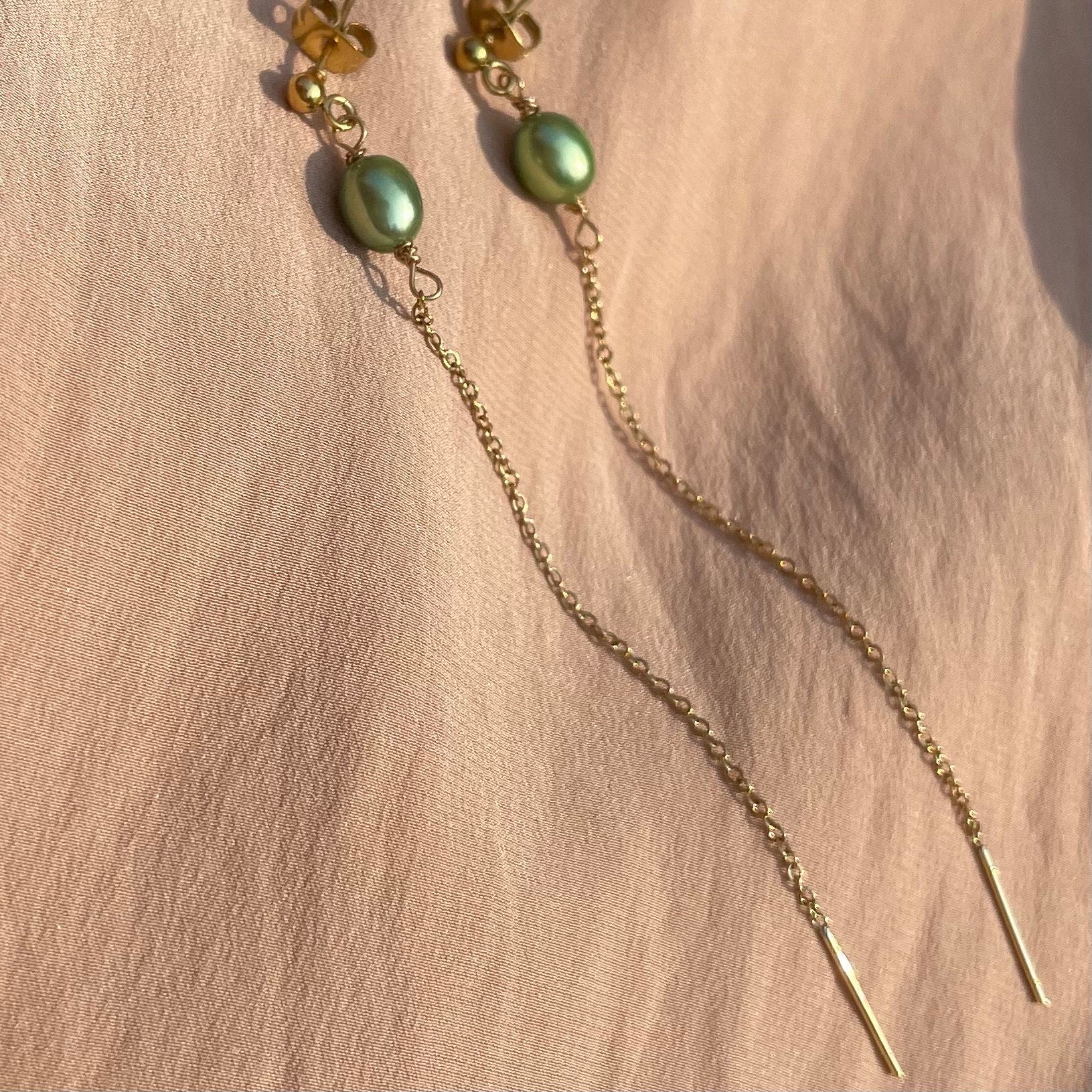 Stud-Threader Gold Steel ~ Pearl