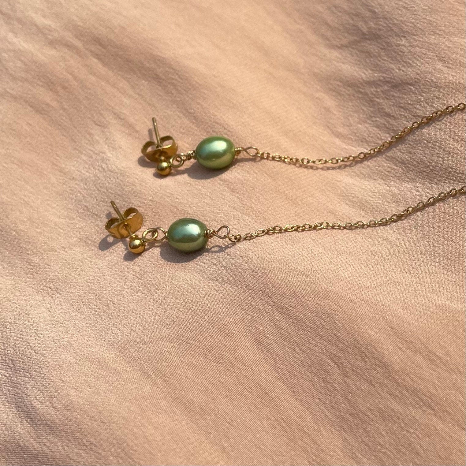 Stud-Threader Gold Steel ~ Pearl