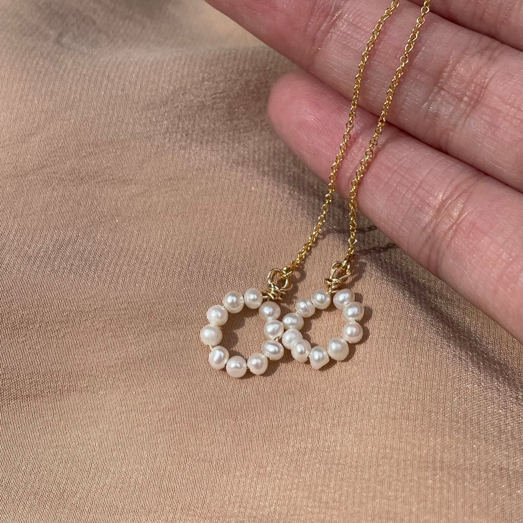 Pearl Donut Simple Threader Earrings ~ 14kt Gold Filled