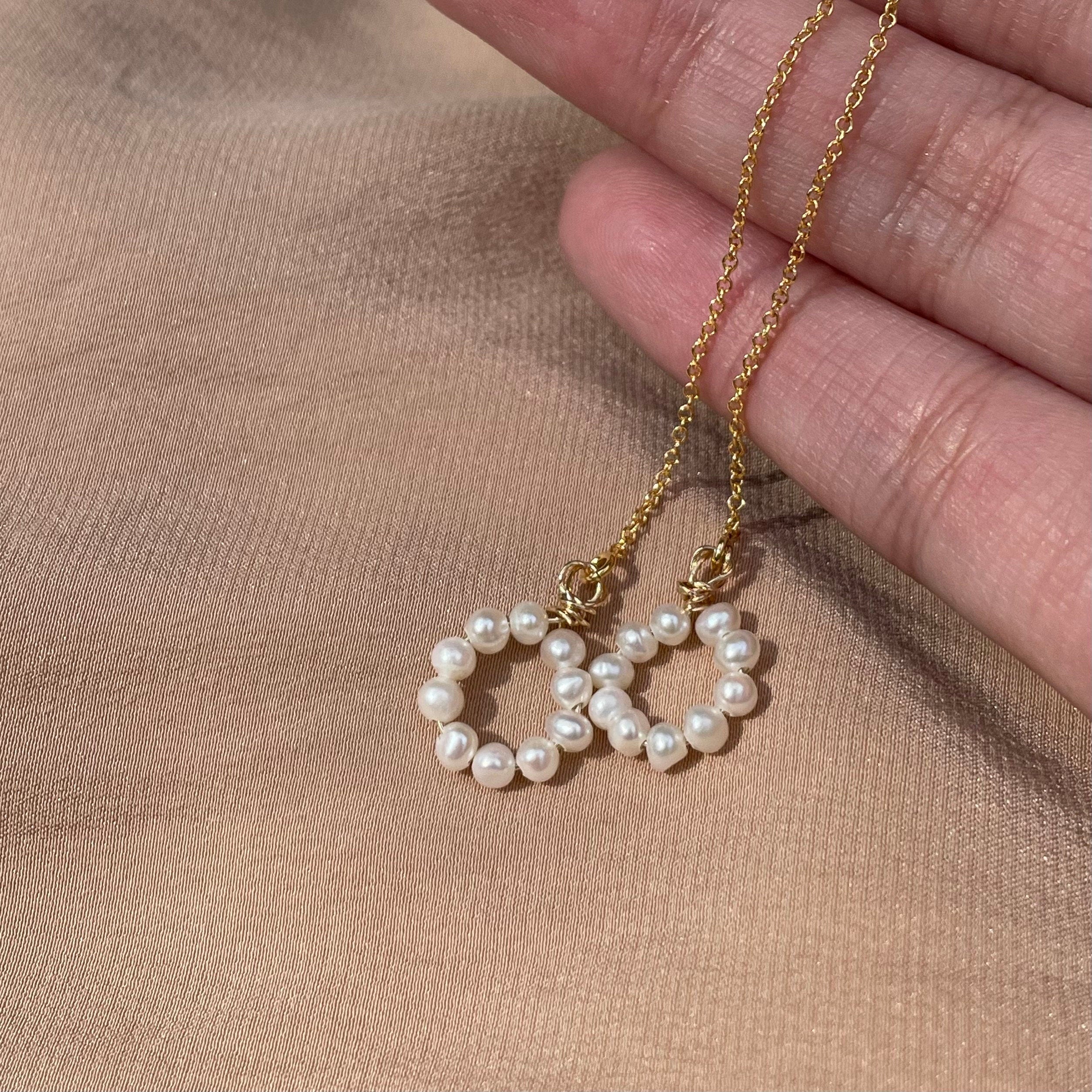 Pearl Donut Simple Threader Earrings ~ 14kt Gold Filled