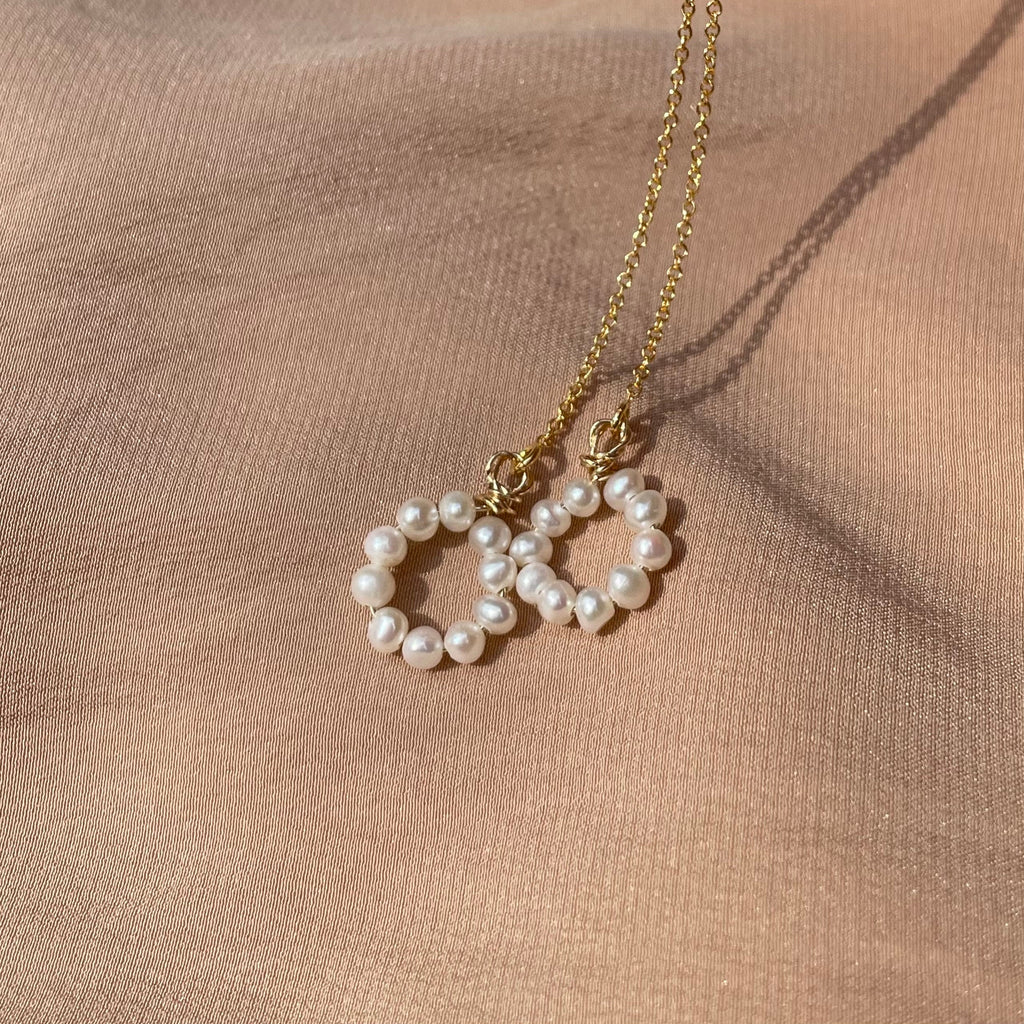 Pearl Donut Simple Threader Earrings ~ 14kt Gold Filled