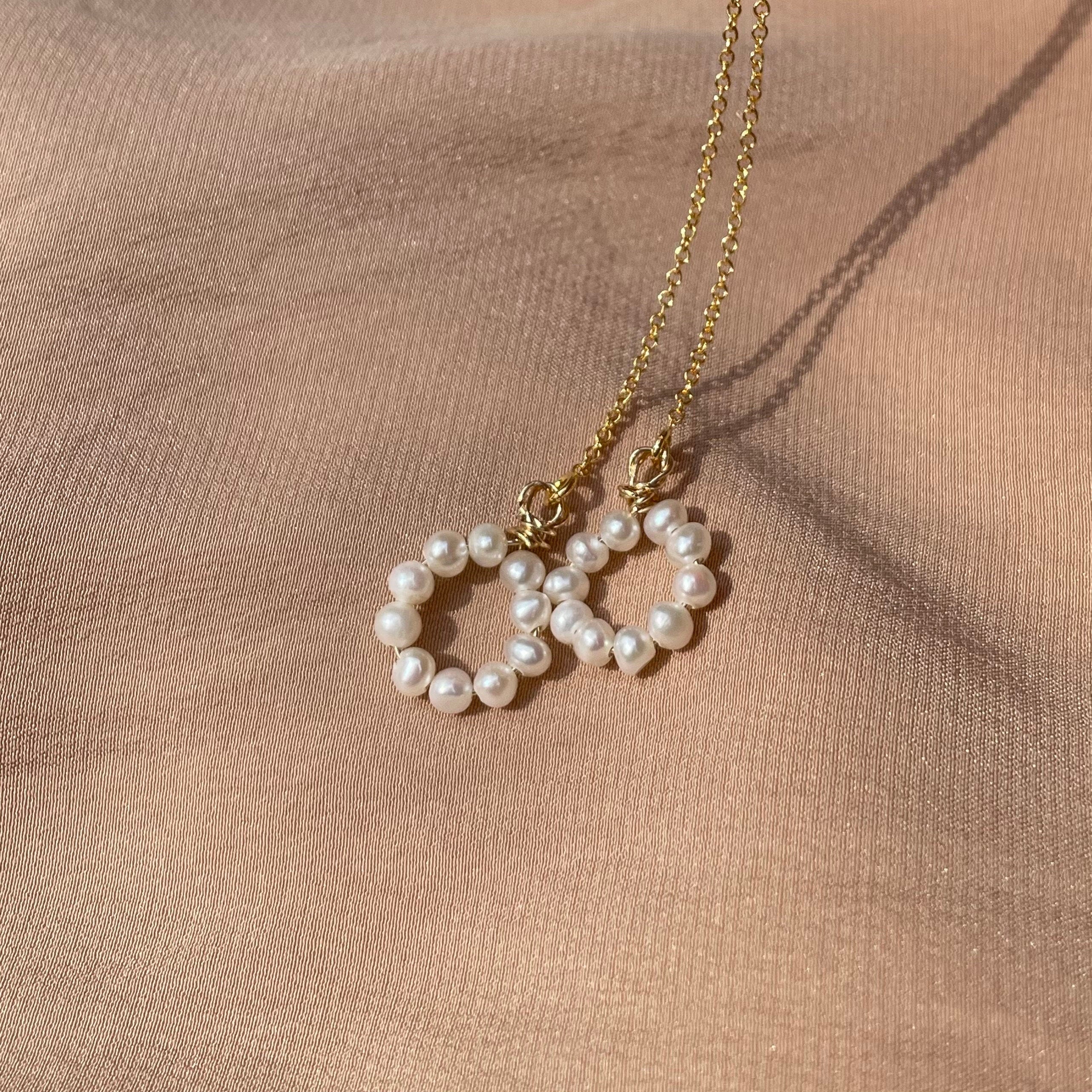 Pearl Donut Simple Threader Earrings ~ 14kt Gold Filled